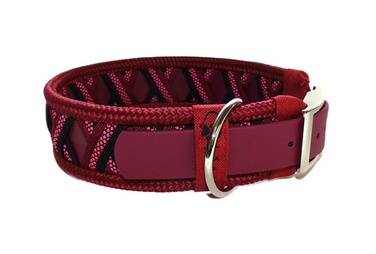 Funny Biothane Halsband Bordeaux verstellbar