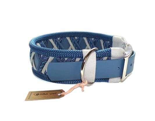Funny Biothane Halsband Blau verstellbar