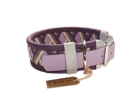 Funny Biothane Halsband Mauve verstellbar