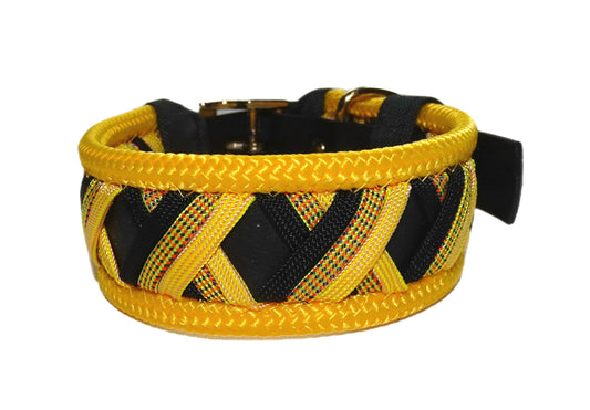 Funny Biothane Halsband Gelb verstellbar
