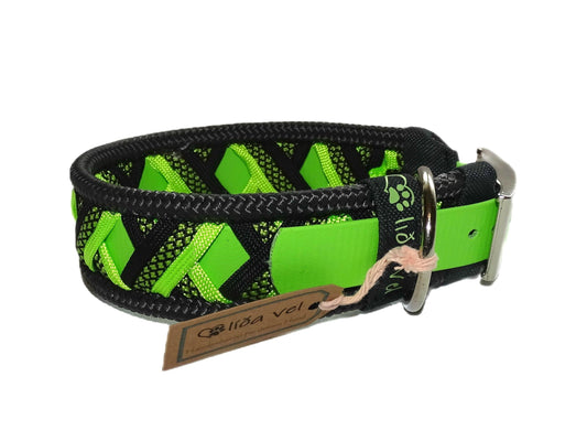 Funny Biothane Halsband Grün verstellbar
