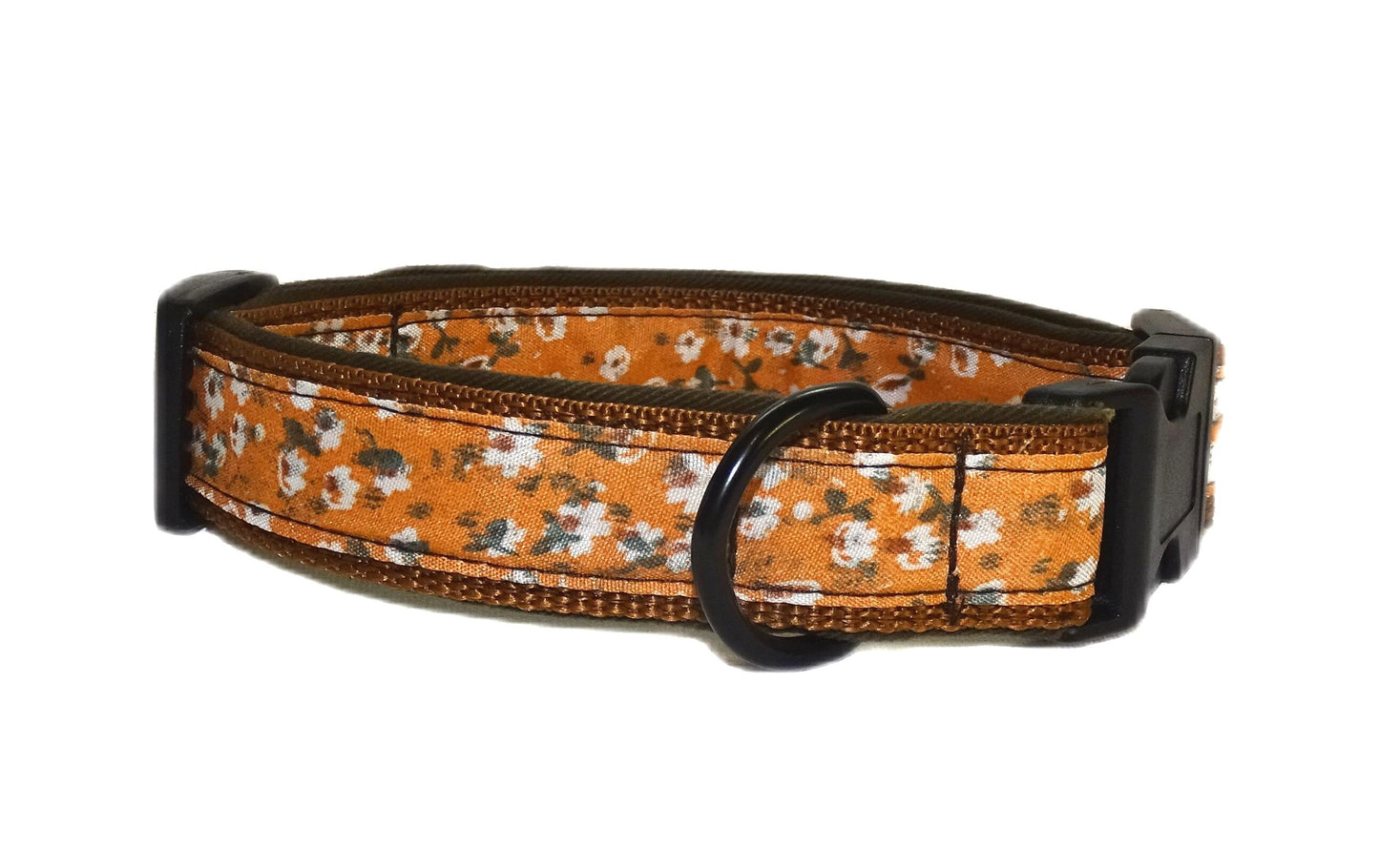 Breites Hundehalsband Tilda Orange gepolstert