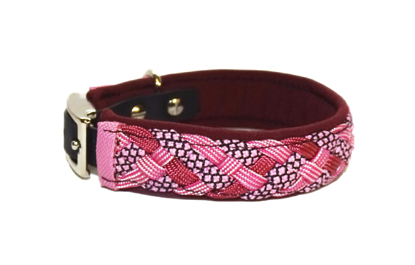 Mini Paracordhalsband Softshell gepolstert Rosa verstellbar