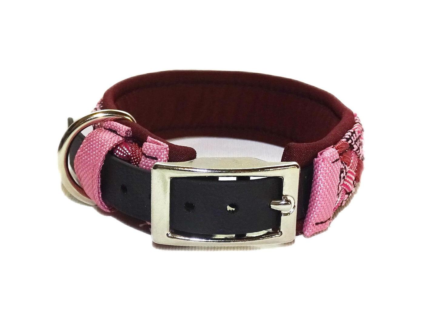 Mini Paracordhalsband Softshell gepolstert Rosa verstellbar