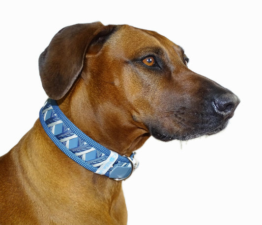 Funny Biothane Halsband Blau verstellbar