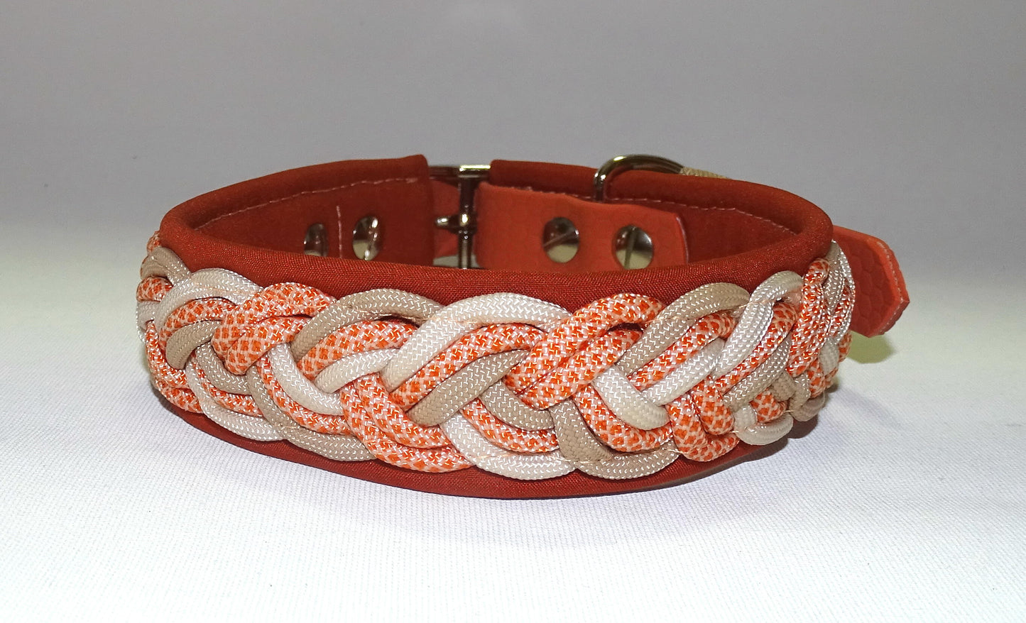 Paracordhalsband gepolstert Orange