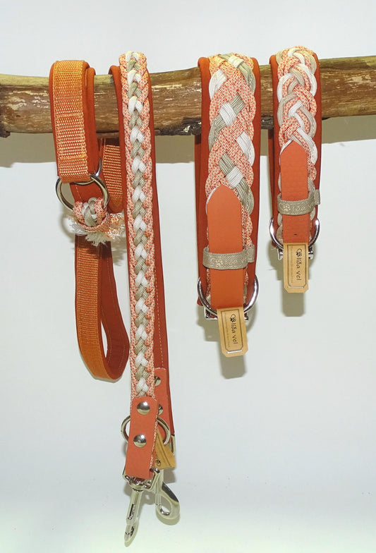 Paracordhalsband gepolstert Orange