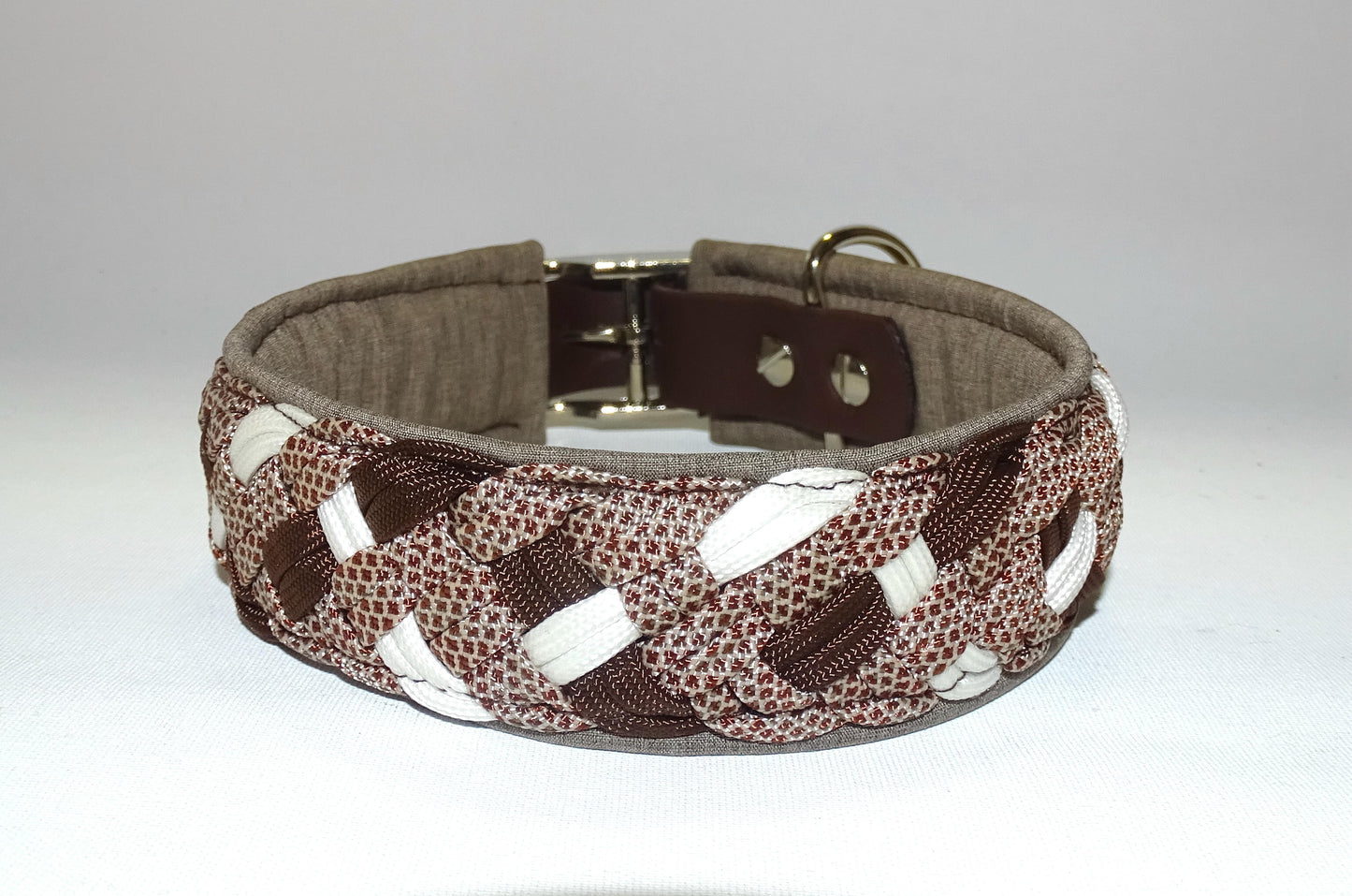Paracordhalsband gepolstert Braun verstellbar