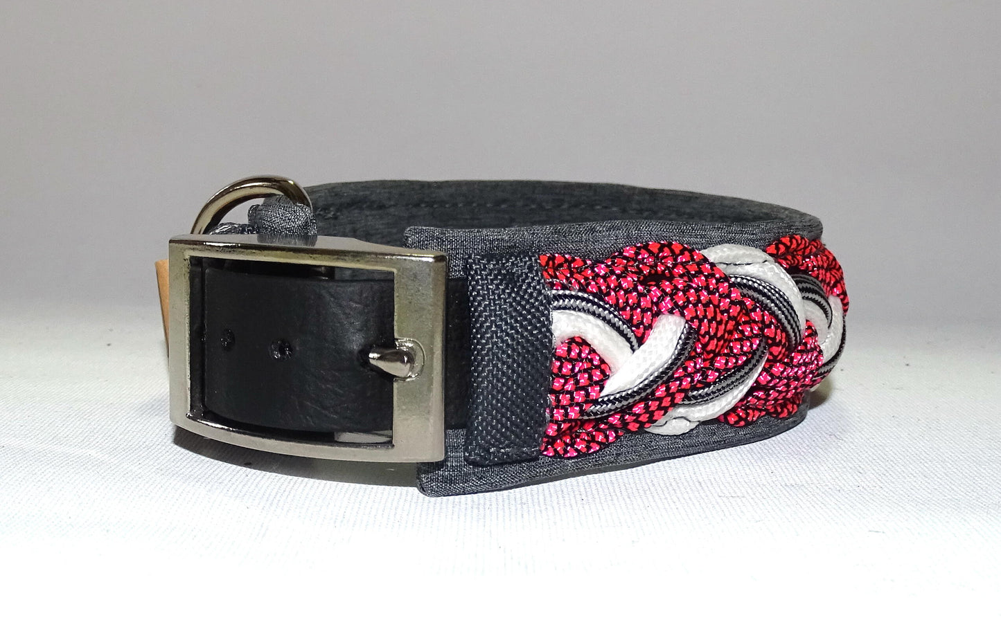 Paracordhalsband gepolstert Pink