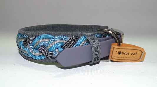 Paracordhalsband gepolstert Blau