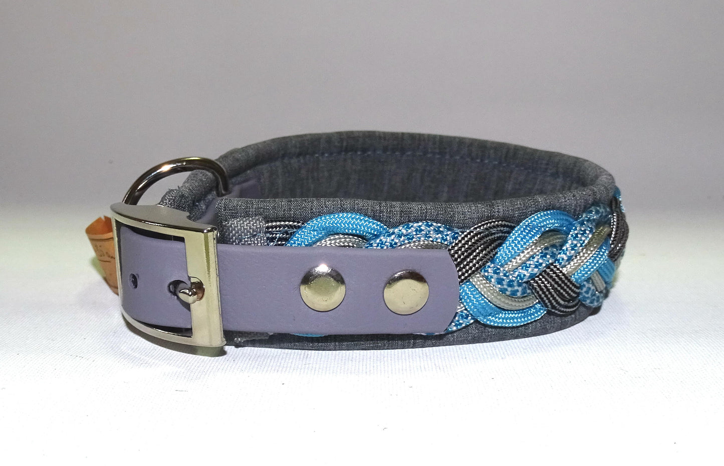 Paracordhalsband gepolstert Blau