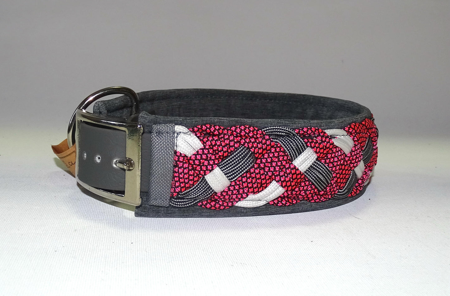 Paracordhalsband gepolstert Pink verstellbar