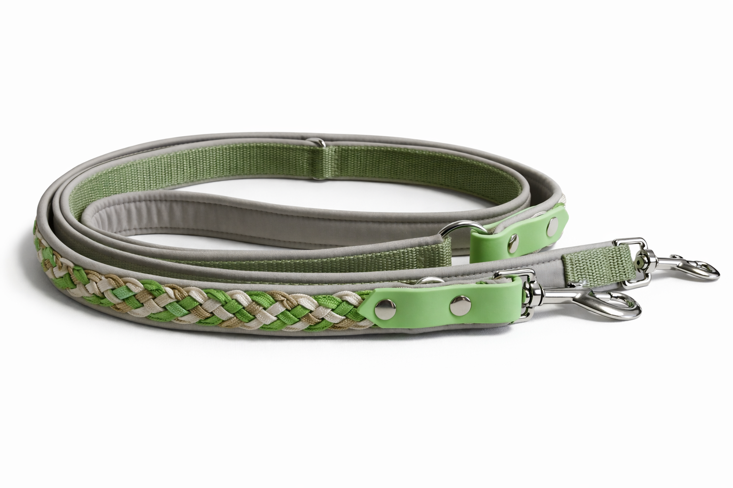 Softshell Leine mit geflochtenem Paracord Muster, viele Farben