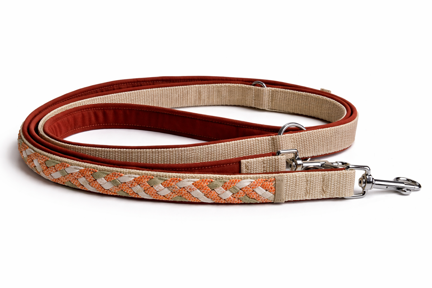 Softshell Leine mit geflochtenem Paracord Muster, viele Farben
