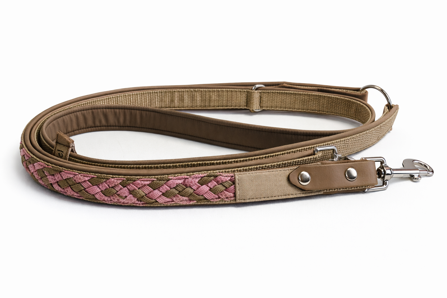 Softshell Leine mit geflochtenem Paracord Muster, viele Farben