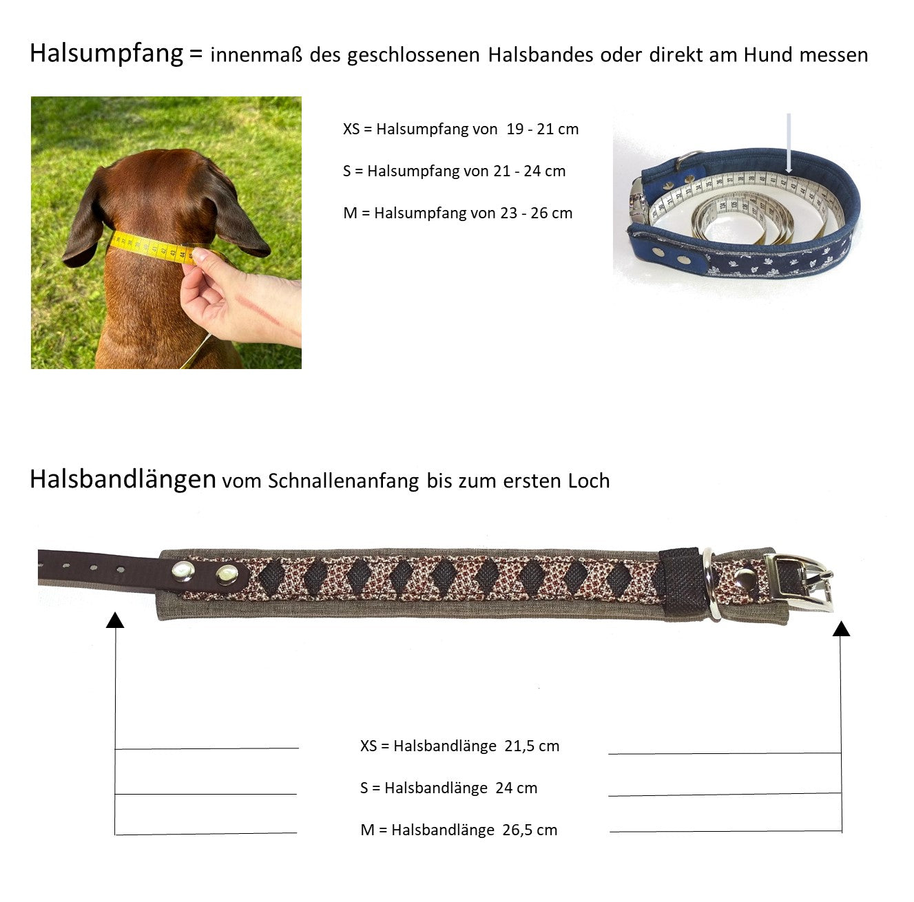 Funny Halsband Braun verstellbar