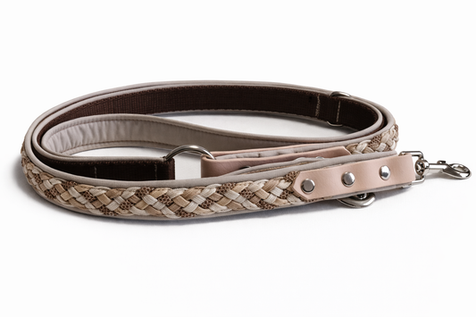 Softshell Leine mit geflochtenem Paracord Muster, viele Farben