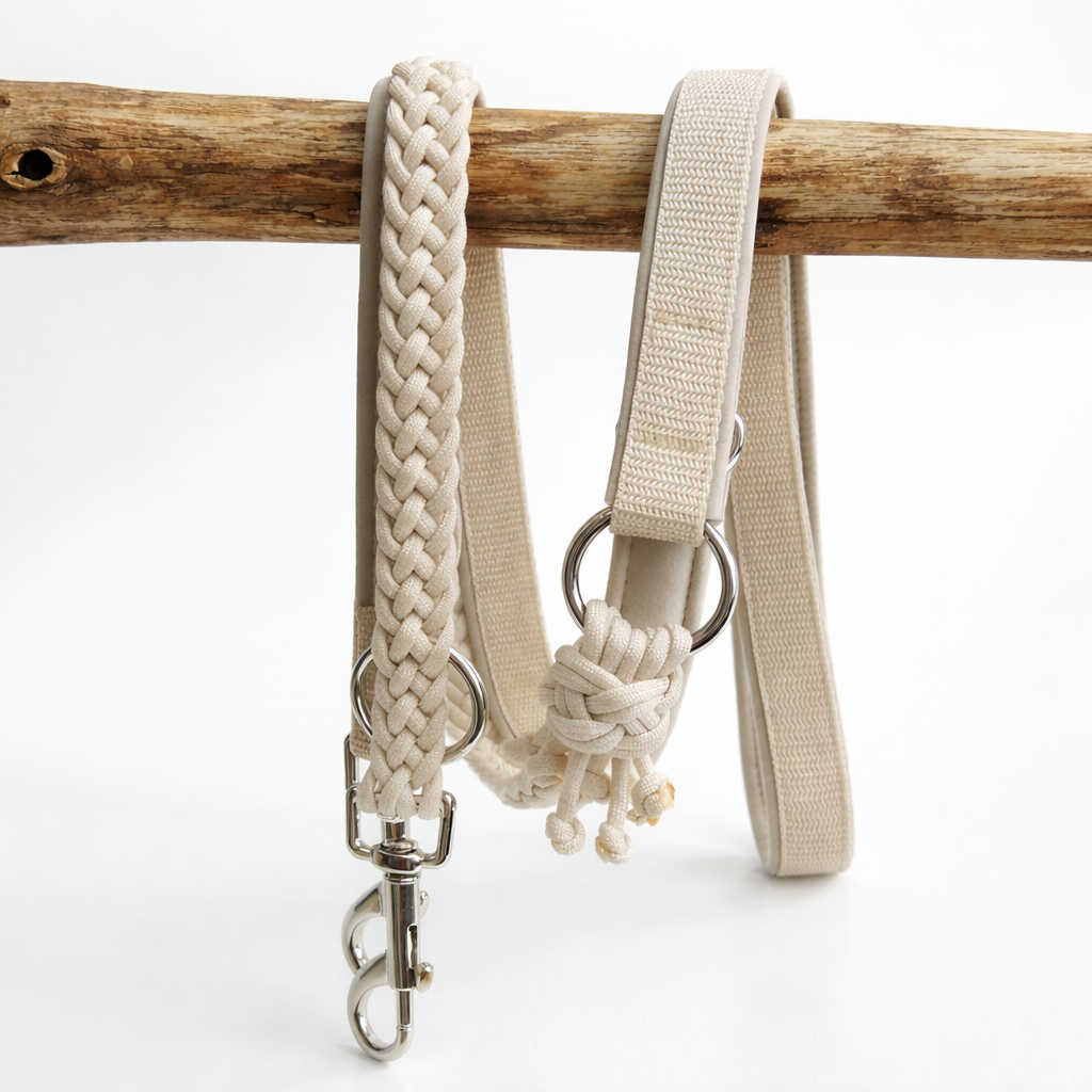 Softshell Leine mit geflochtenem Paracord, viele Farben