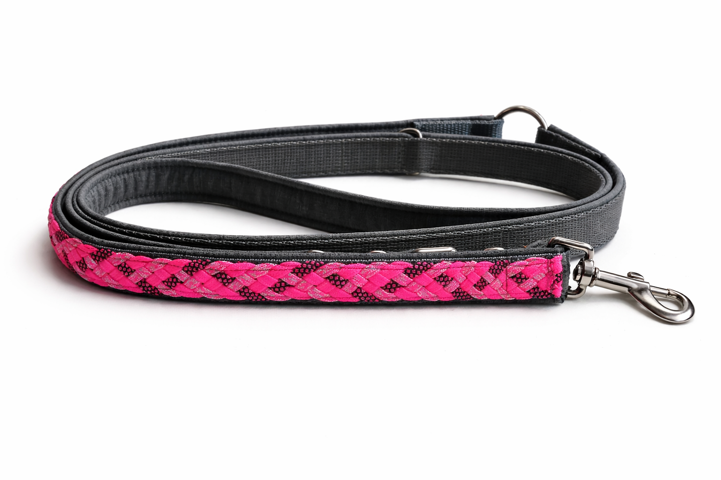Softshell Leine mit geflochtenem Paracord Muster, viele Farben