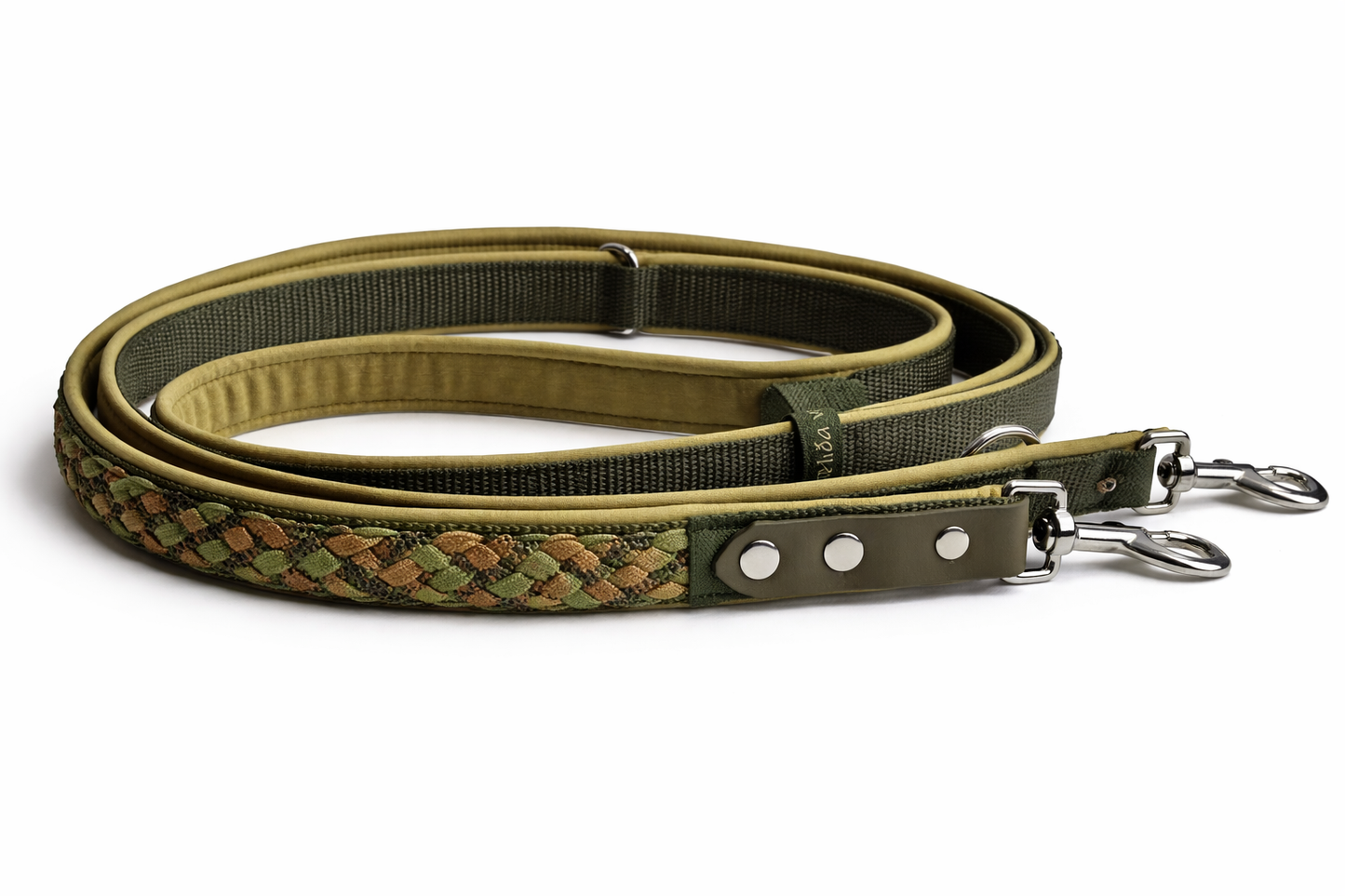Softshell Leine mit geflochtenem Paracord Muster, viele Farben