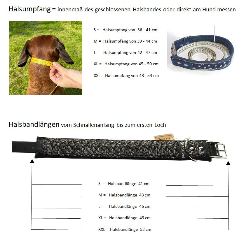 Paracordhalsband Softshell gepolstert Braun verstellbar