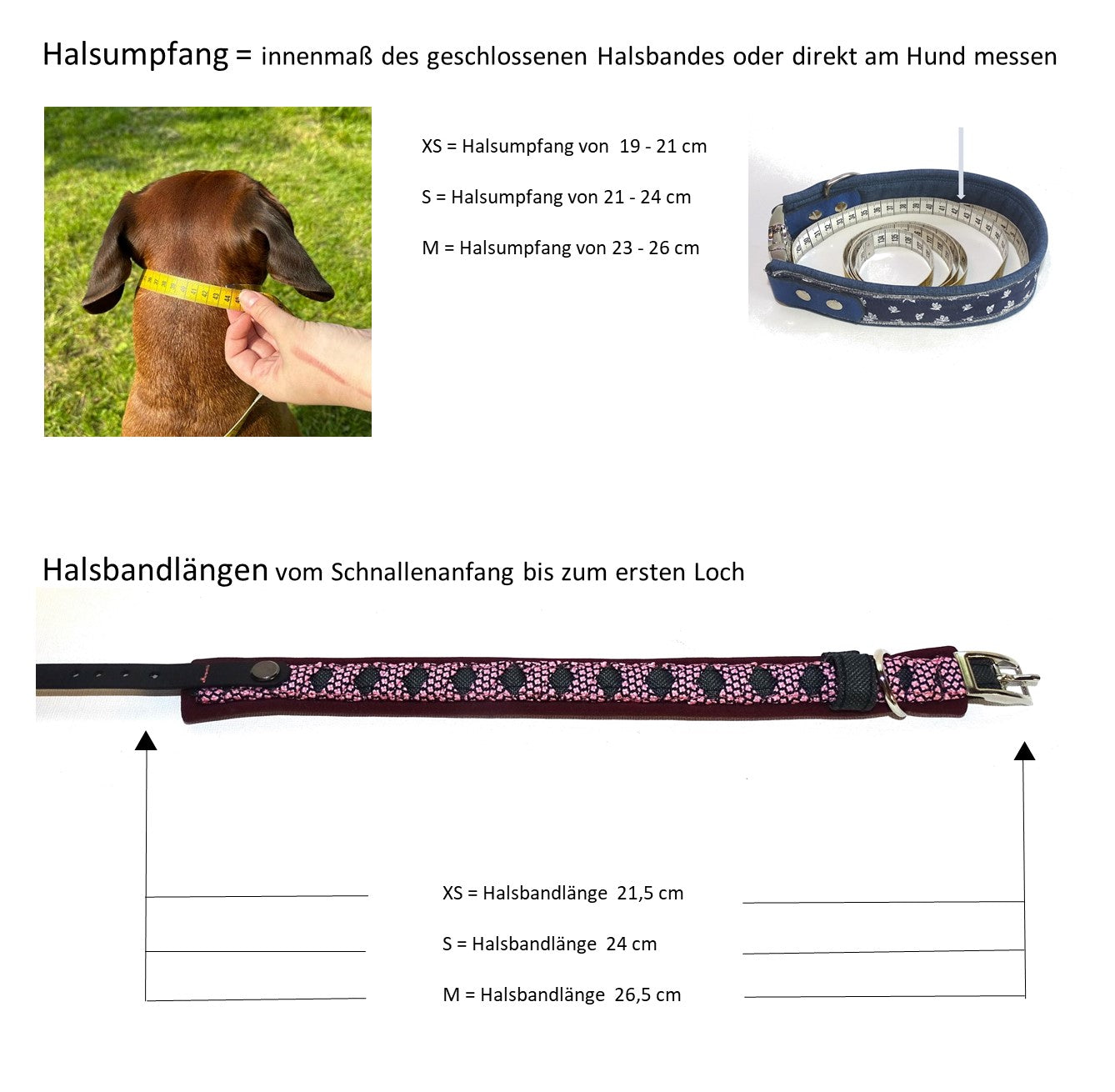 Funny Halsband Rosa verstellbar