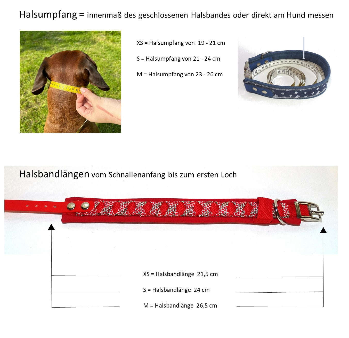 Funny Halsband Rot verstellbar