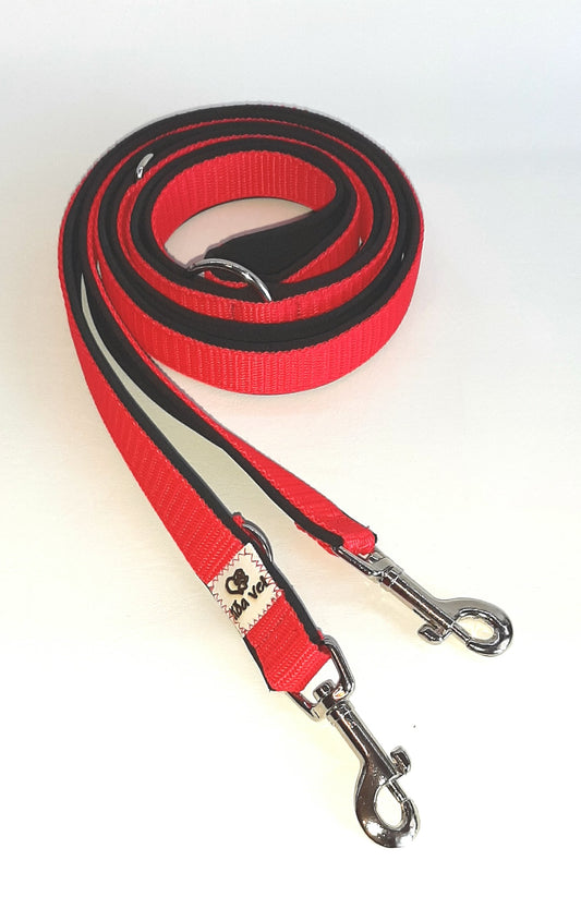 Softshell Leine schwarz / rot