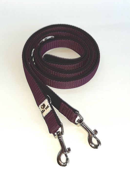 Softshell Leine schwarz / lila