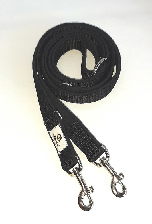 Softshell Leine schwarz / schwarz