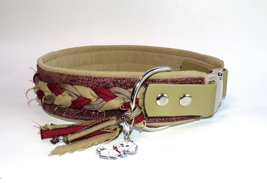 Hundehalsband Streuner Beige Bordeaux