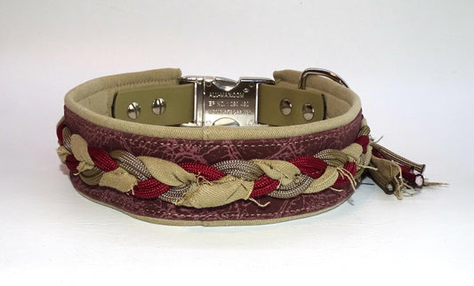 Hundehalsband Streuner Beige Bordeaux